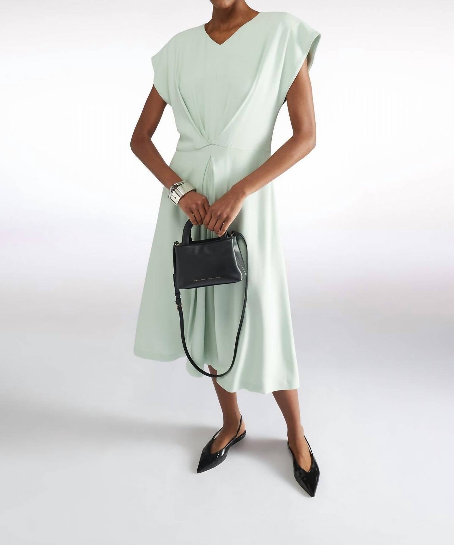 Kurzärmeliges Midikleid