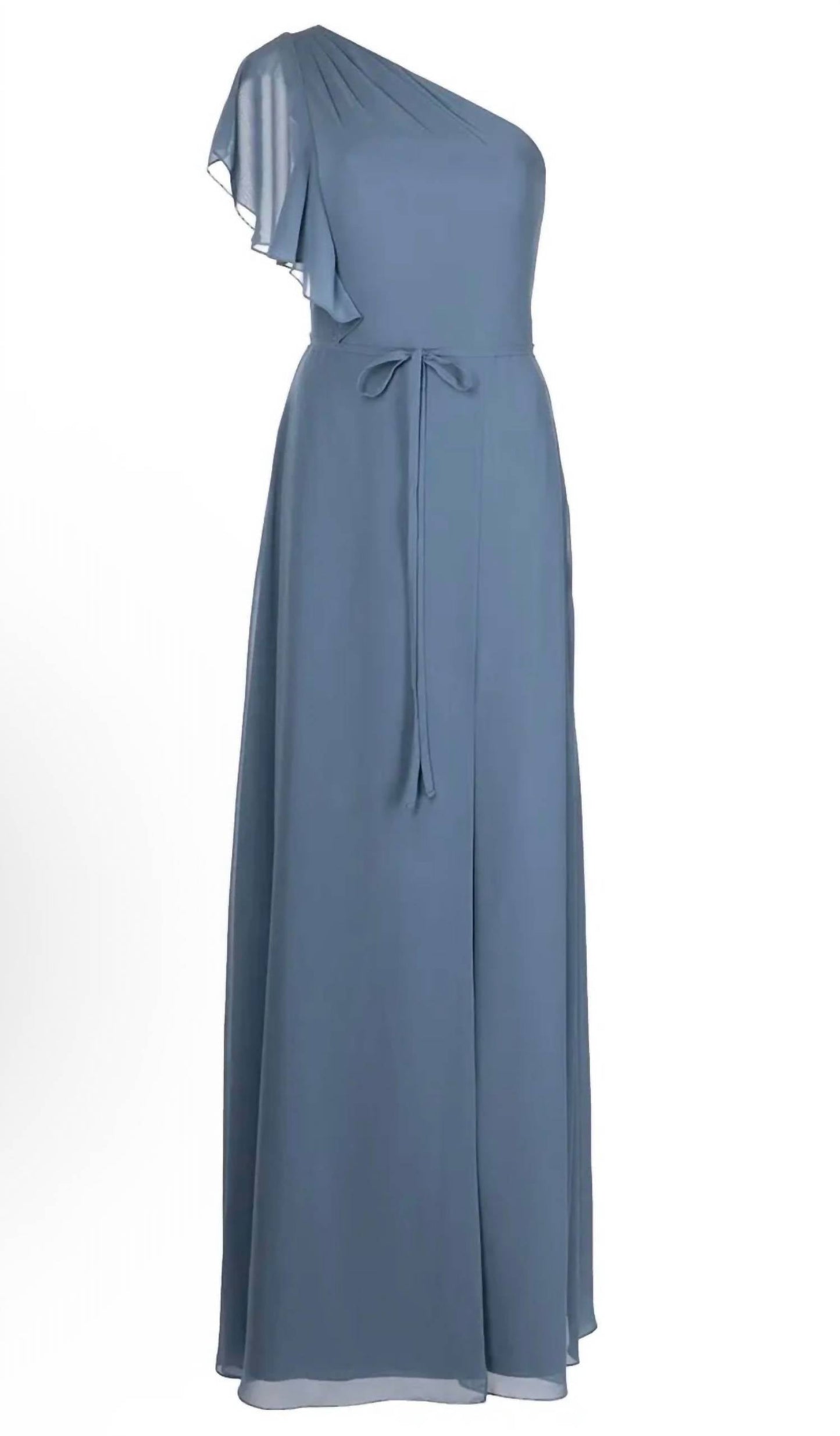 Gathered One Shoulder Gown