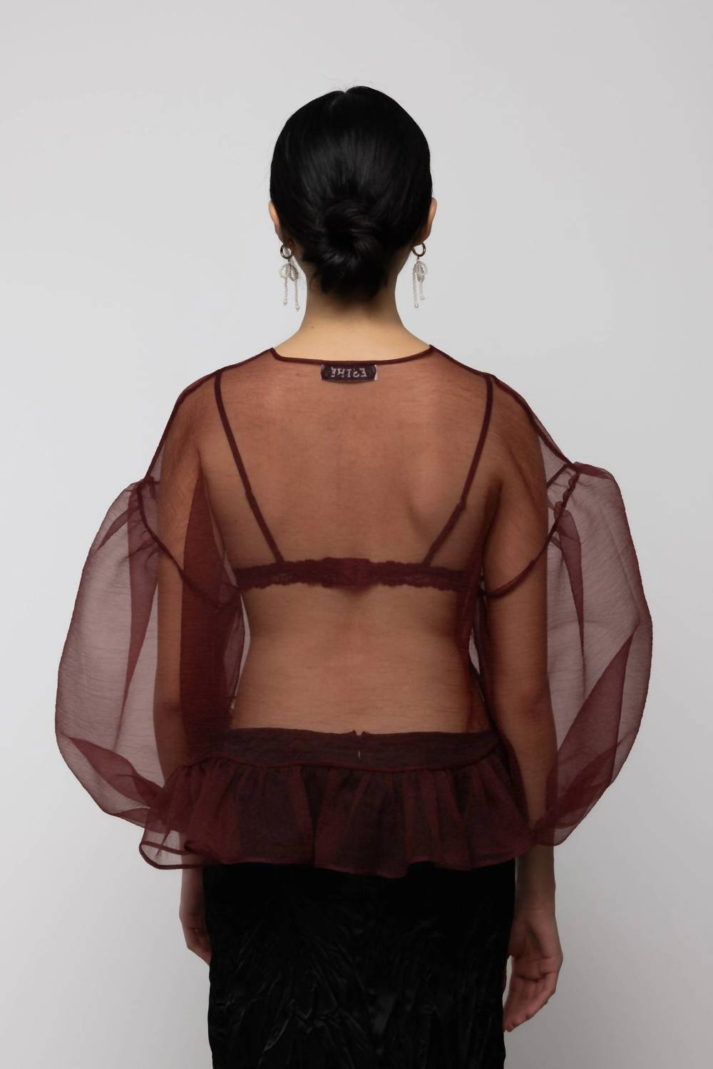 Volume Organza Bow Top