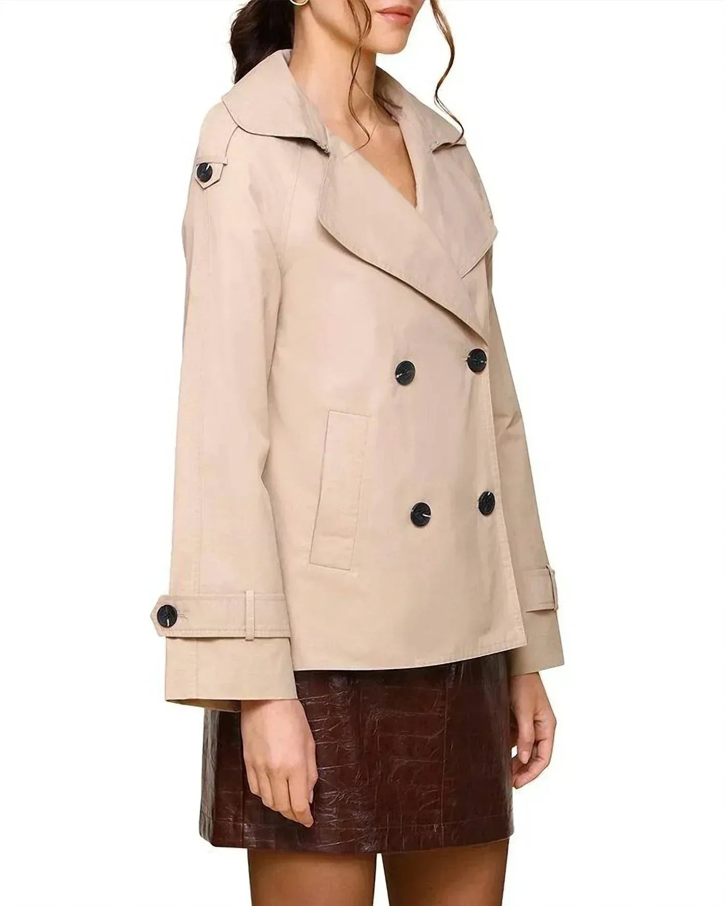 Cropped Trench Coat