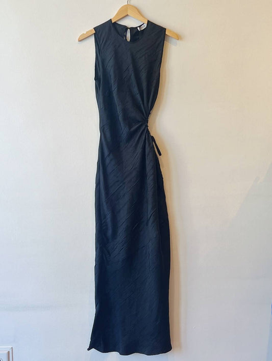 GATHERED CUTOUT MAXI DRESS