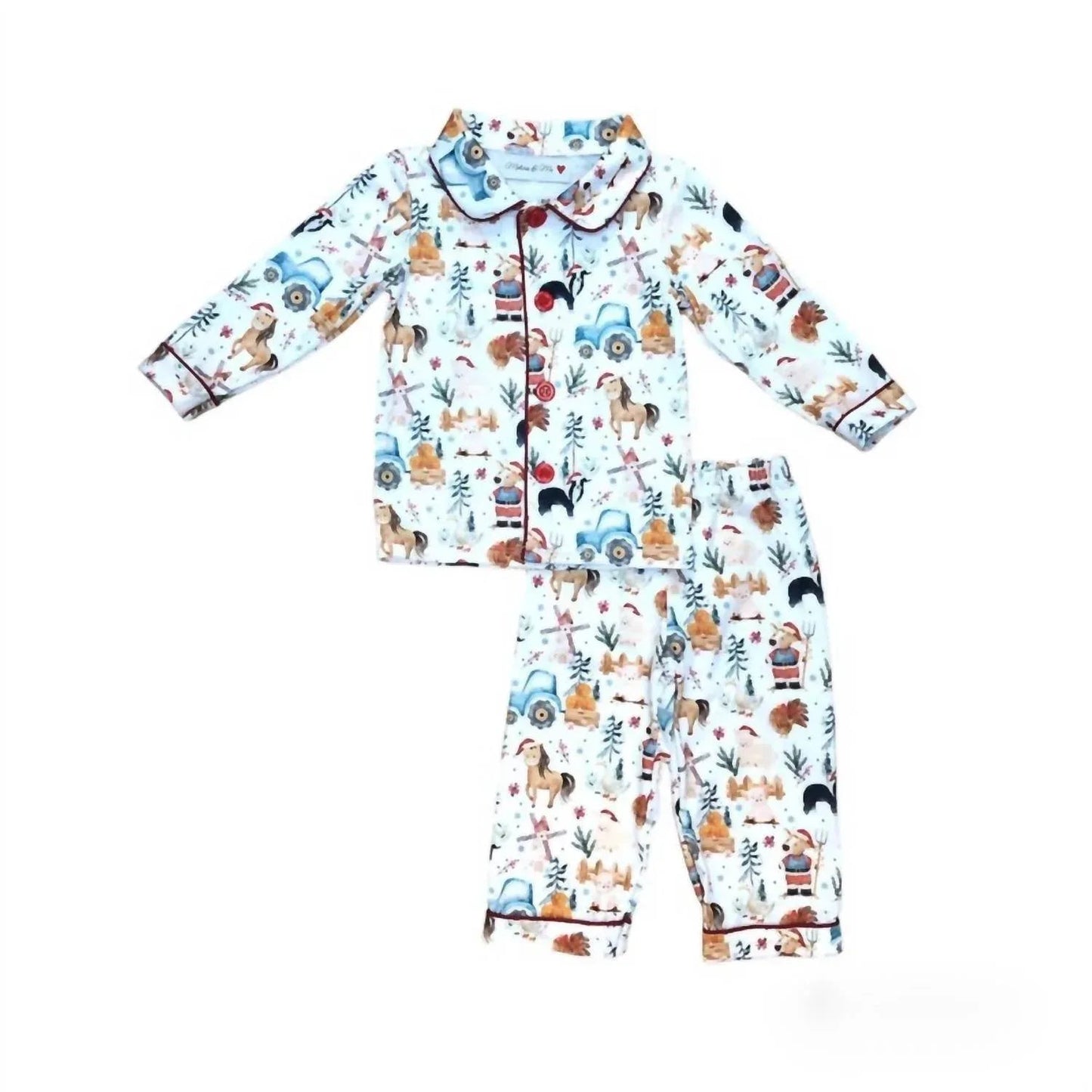 Jungen Weihnachts-Set "Auf dem Bauernhof", 2-teilig