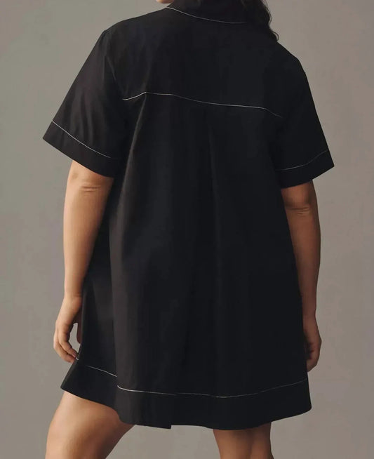 Das Jeannie A-Linien-Kleid mit kurzen Ärmeln