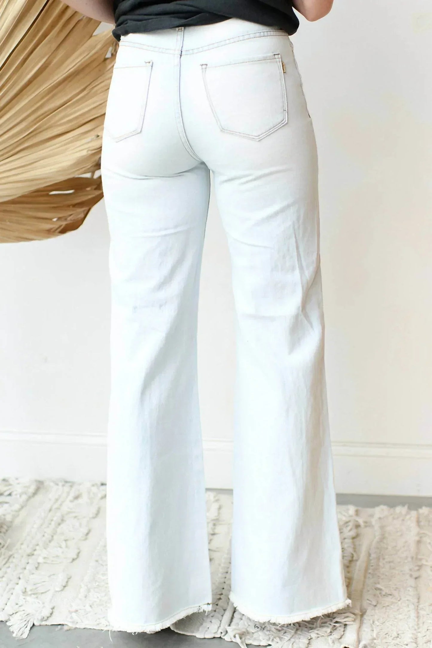 Gib mir 5 Button Up Wide Leg Jeans