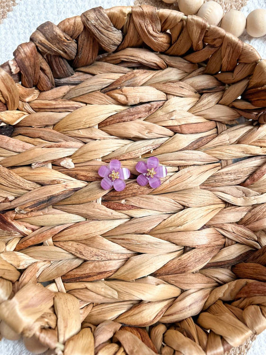 Women's Spring Pastel Flower Studs Earrings