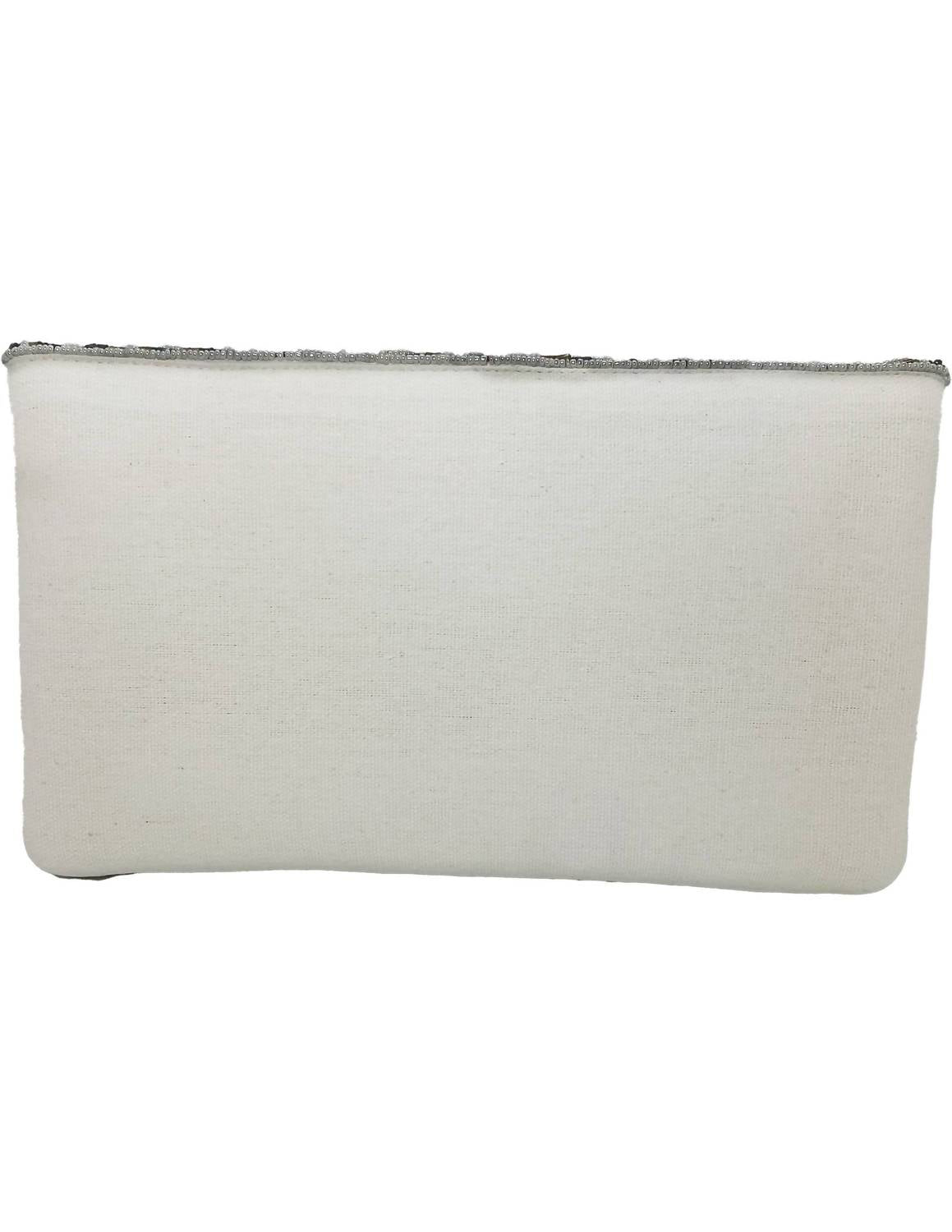 Geblümte Perlen-Clutch