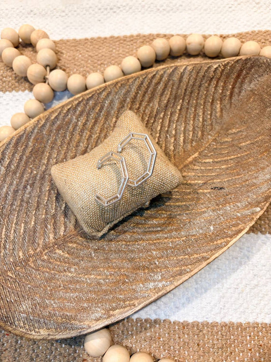 Women's Octagon Hoop Earrings