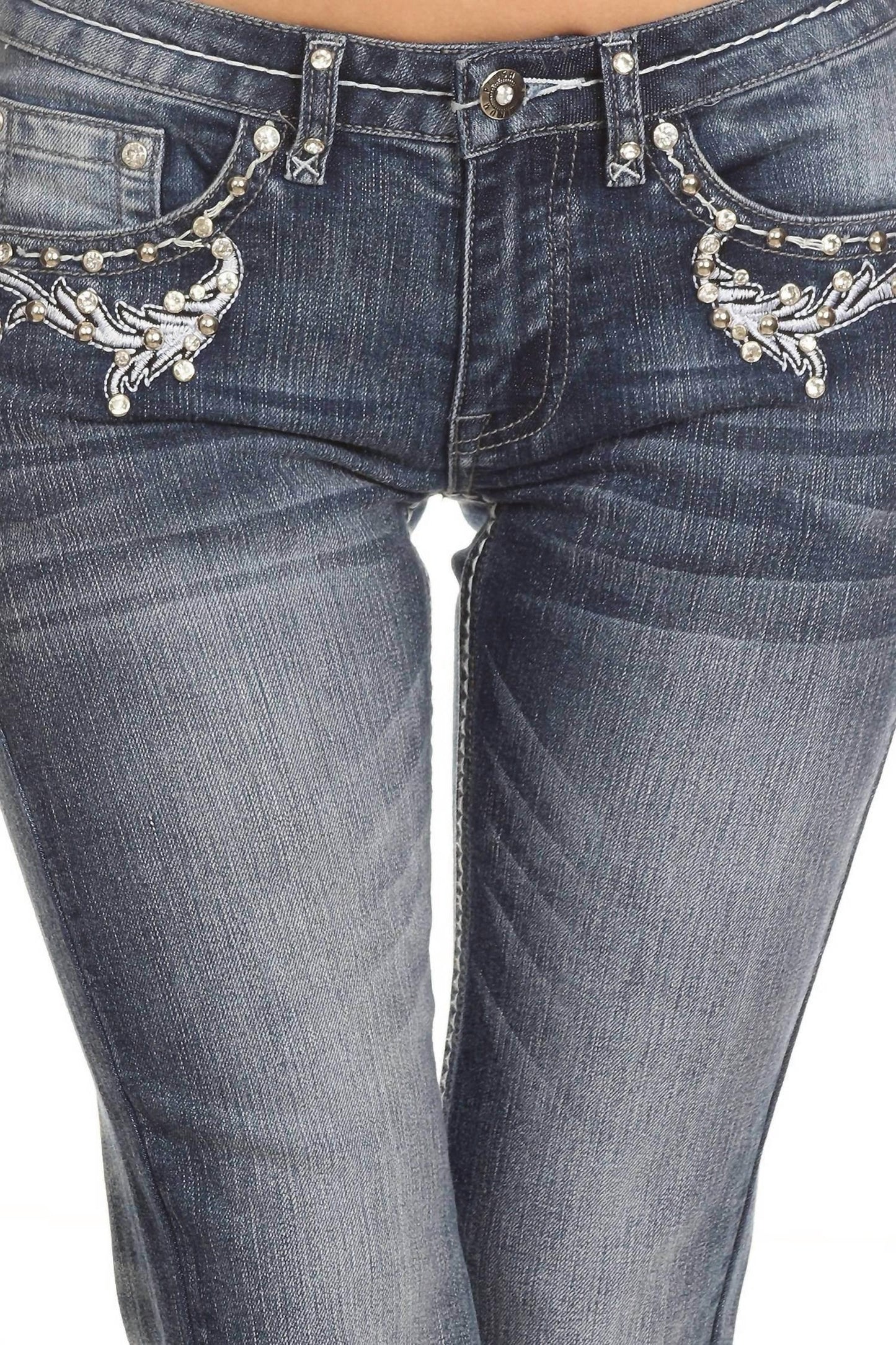 Naughty Denim with Skull Pockets