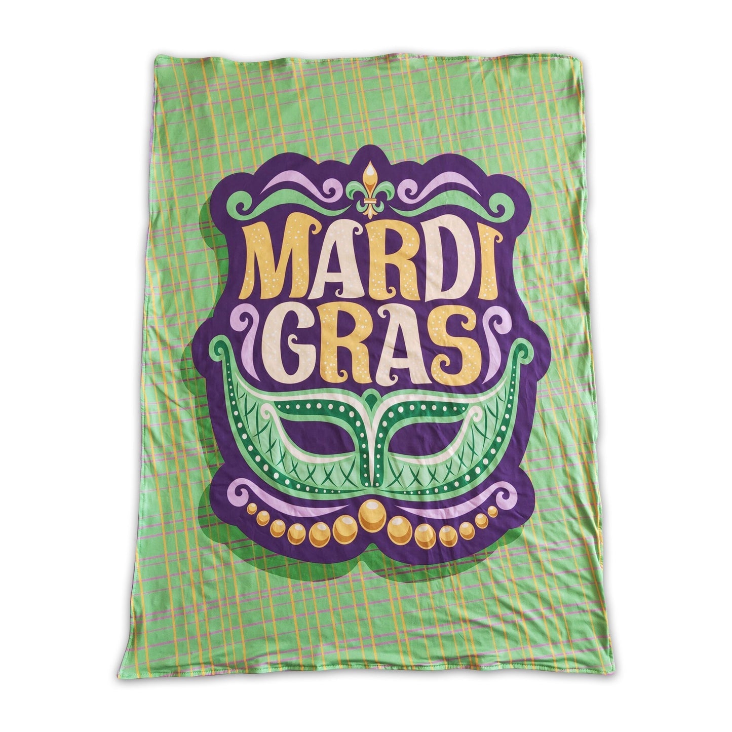 Lila Minky-Polkadots-Mardi-Gras-Decken