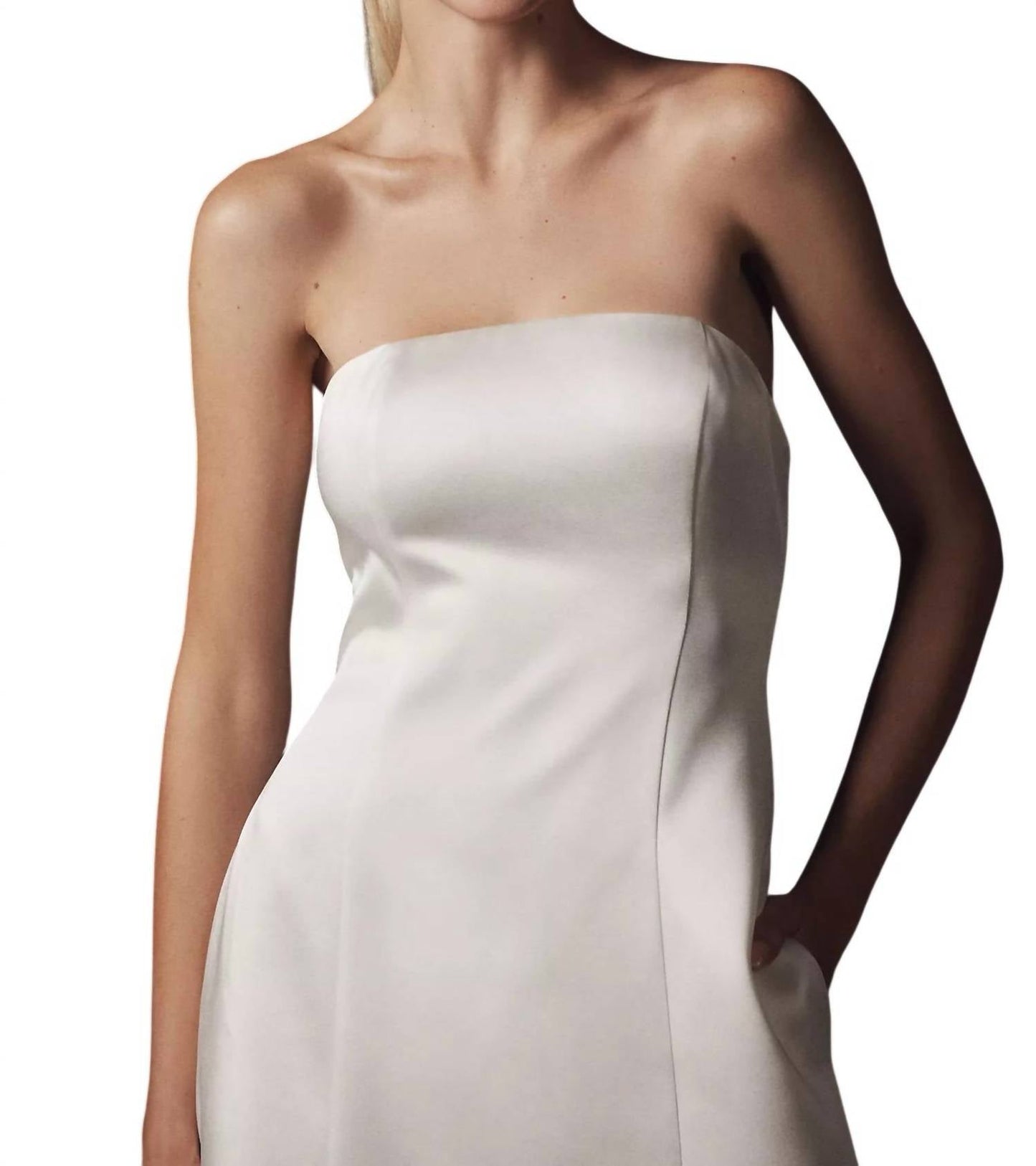 Women’s Piper Strapless Satin Fit & Flare Maxi Dress