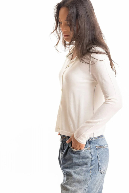 Worsted Cashmere Crewneck Cardigan