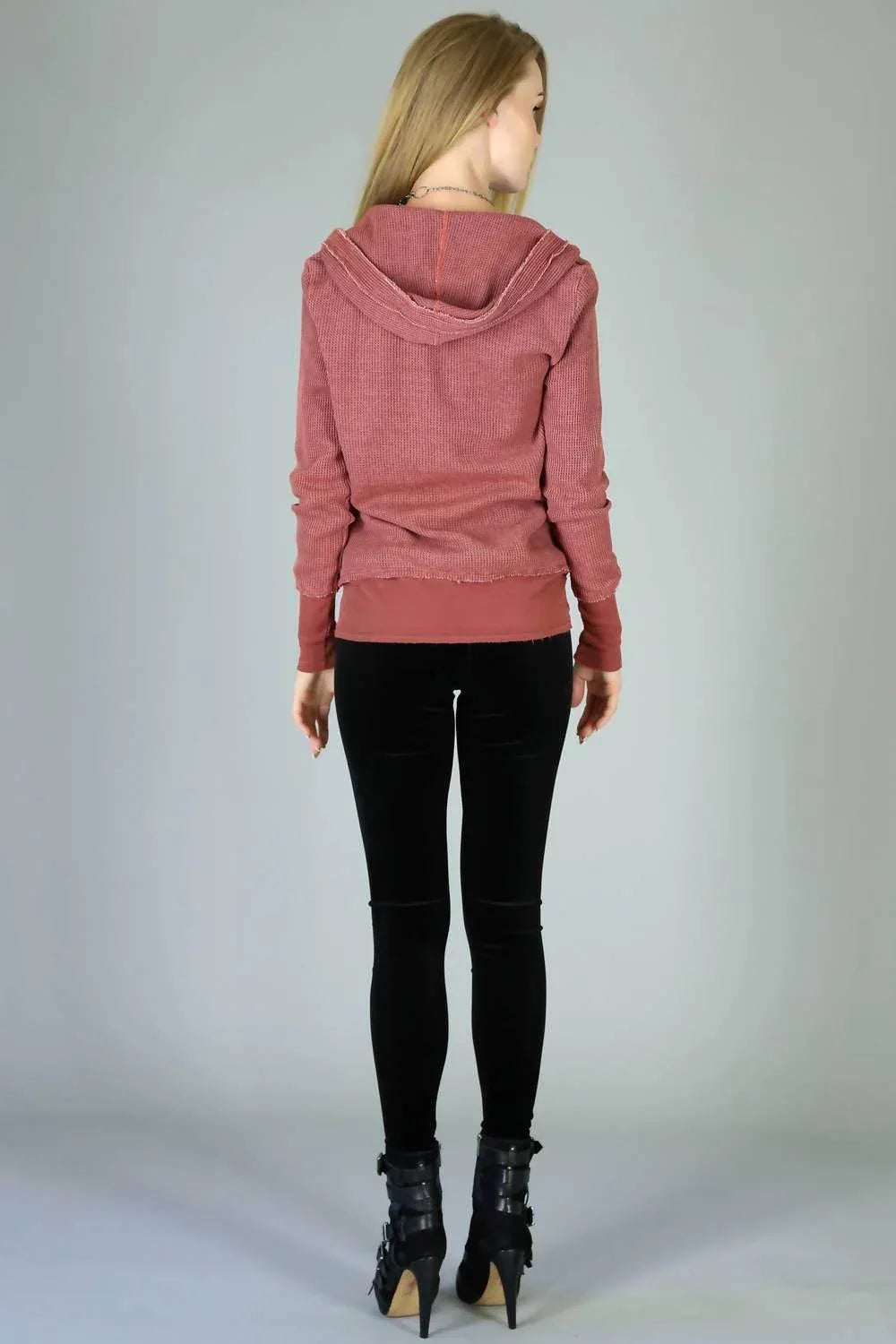 90er-Jahre Seattle Thermo-Tunika-Kapuzenpullover