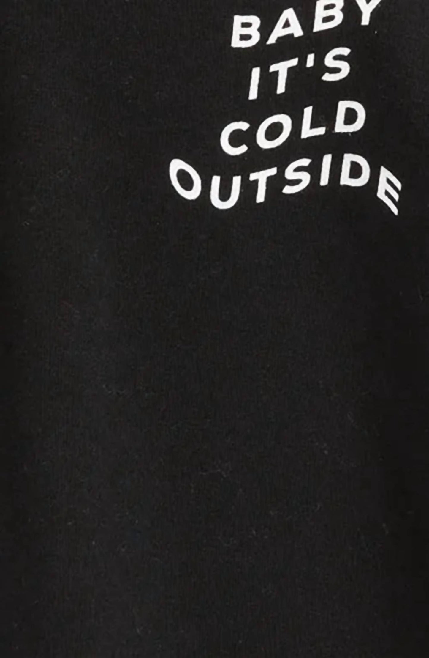 Langärmliger Kapuzen-Strampler für Jungen mit Aufschrift „Baby, It’s Cold“