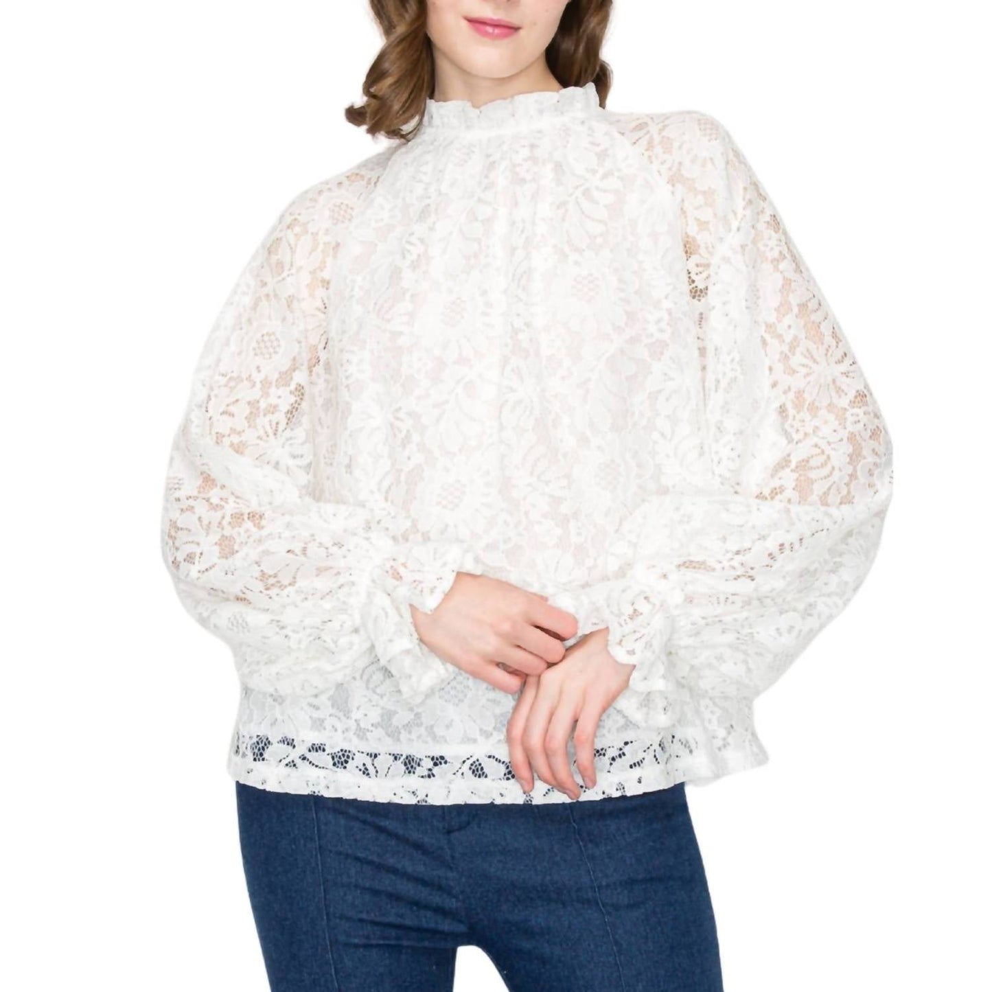 Vintage Floral Lace Blouse
