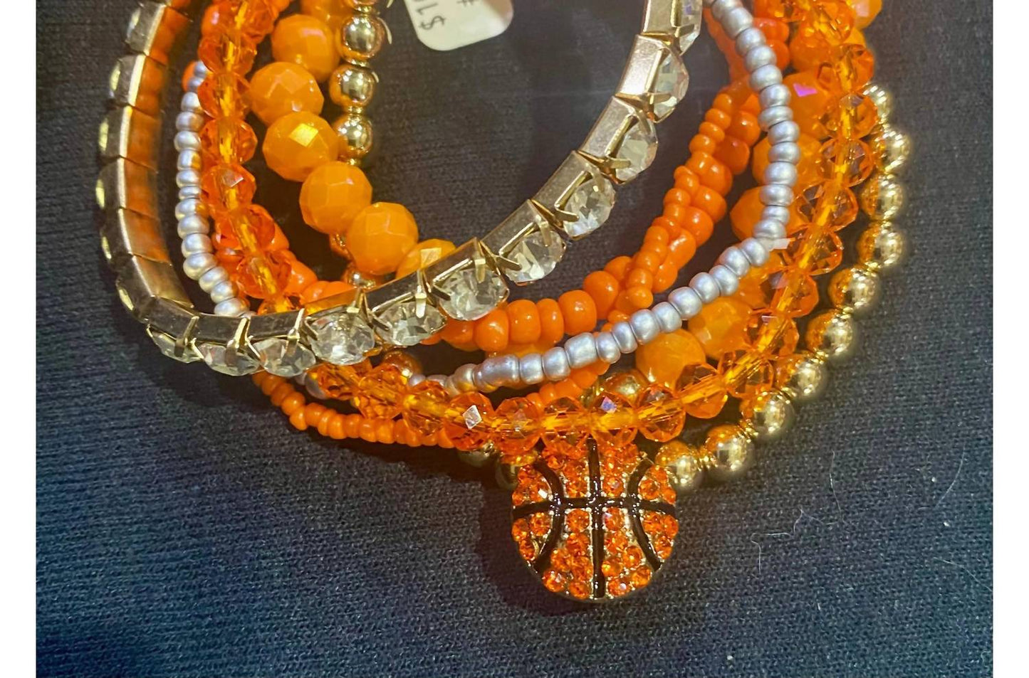 Basketball Perlenarmband Sechs-Stück-Set Stapel