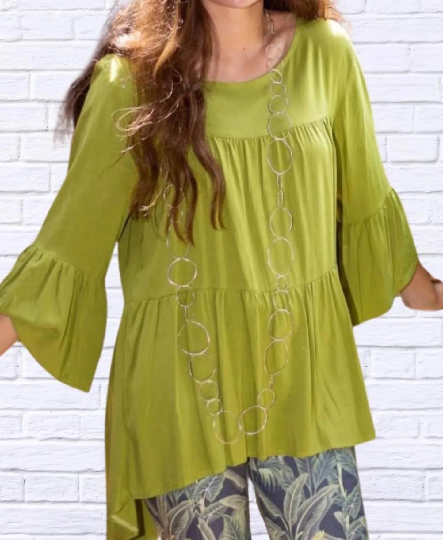 Woven Gauged Trapeze Shirt Top
