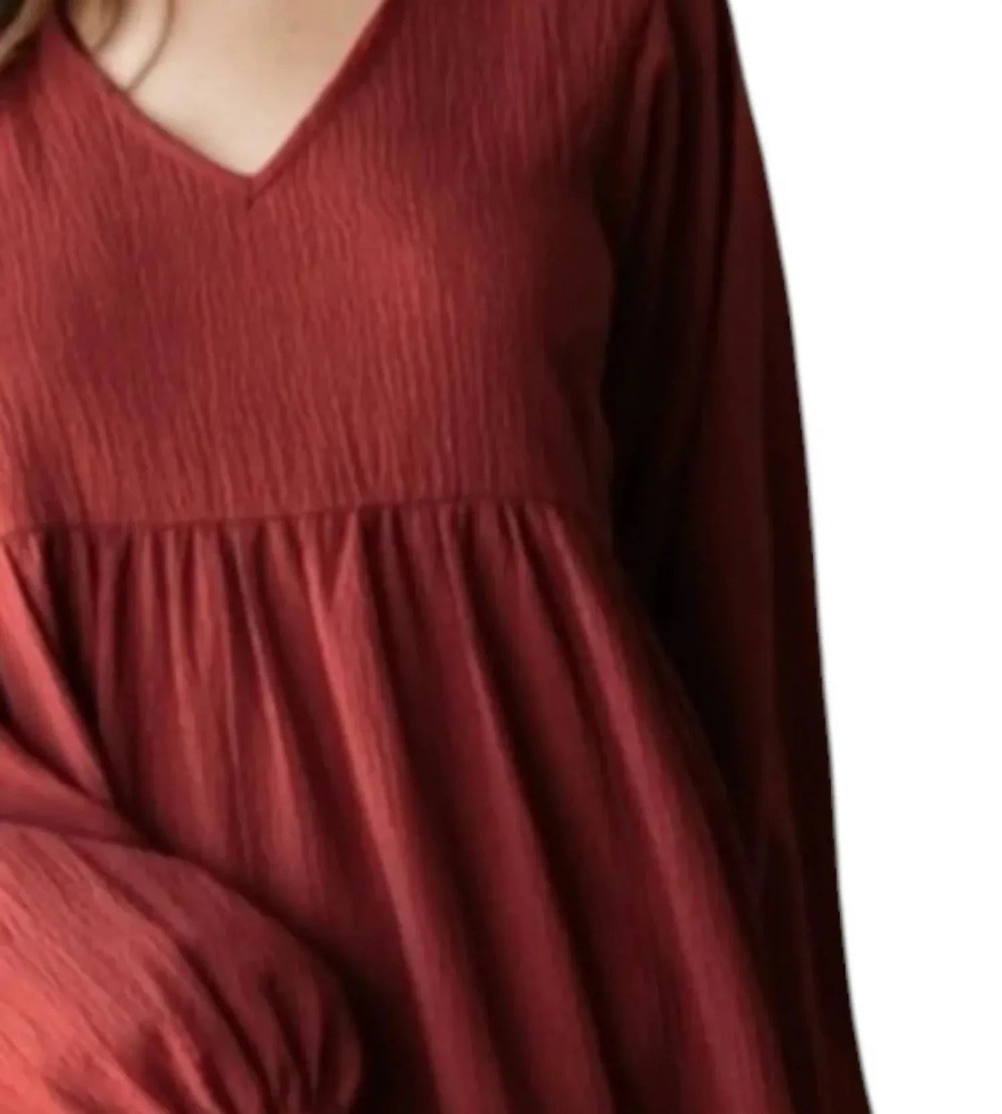 Kleid mit Puffärmeln und Stufenrock