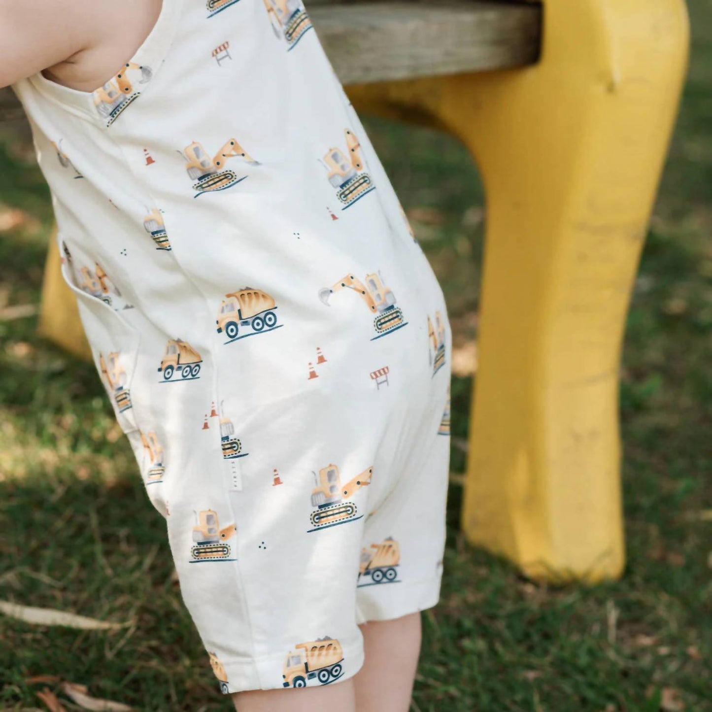 Boys Construction Crew Sleeveless Romper