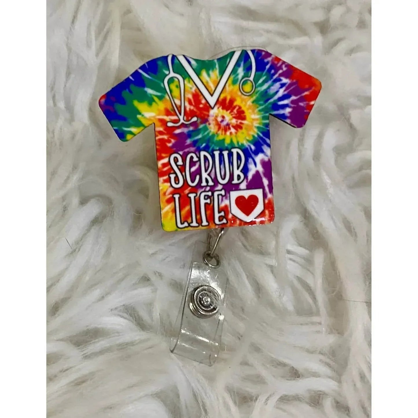 Scrub Life Acrylic Badge Reel Holder
