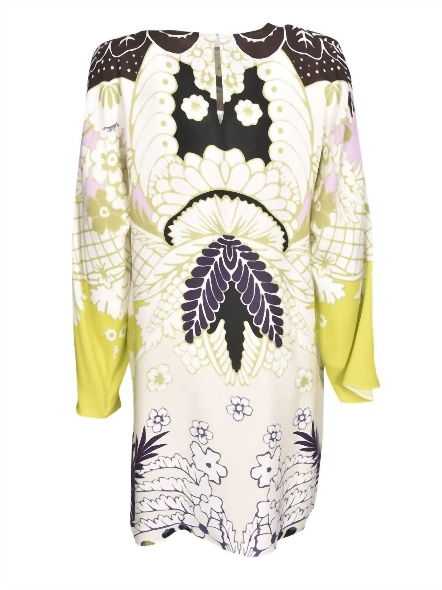Langärmliges bedrucktes Kleid