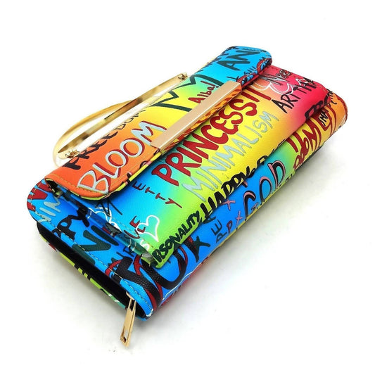 Women's Graffiti Clutch Wallet