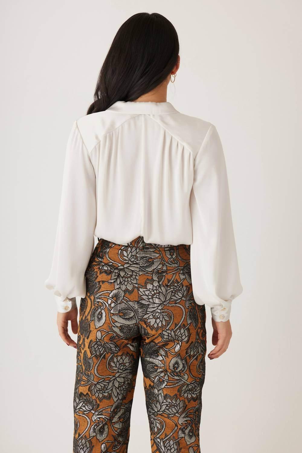 Rose Japanese Charmeuse Blouse