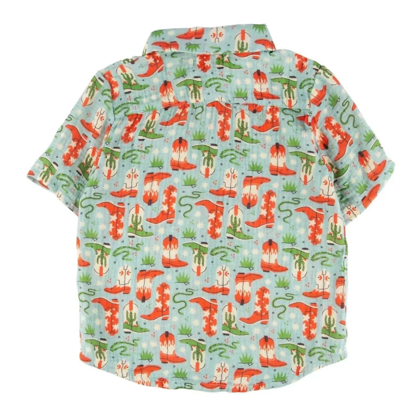 Kids Jerry Printed Button Up Shirt