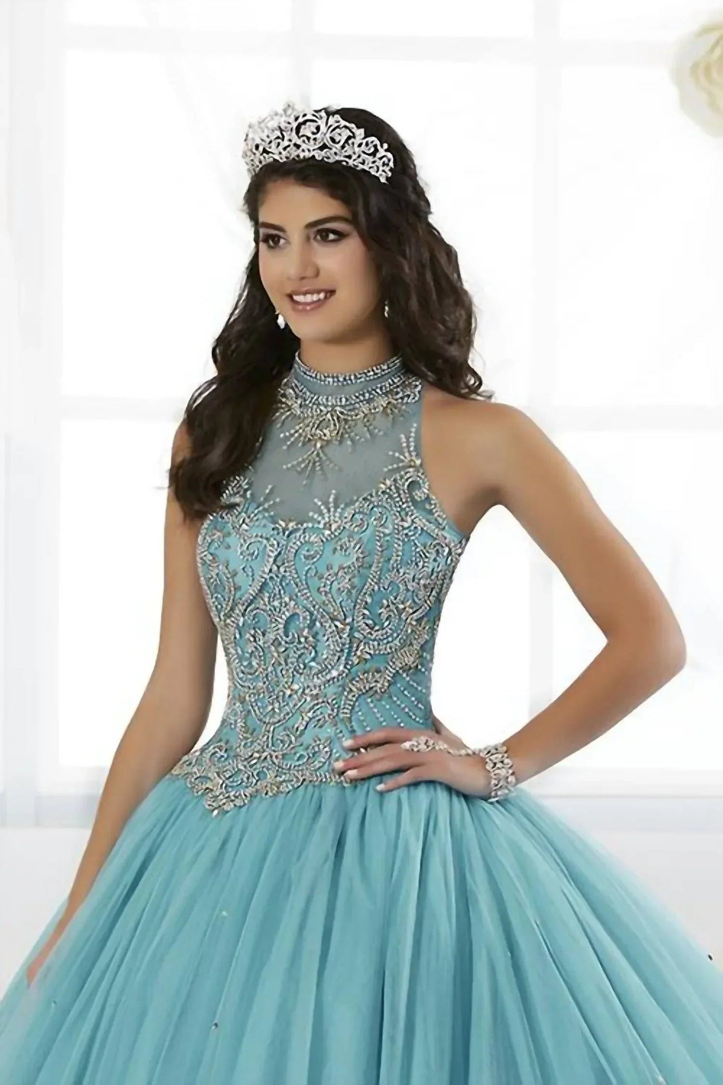 Straight Tulle Ball Gown