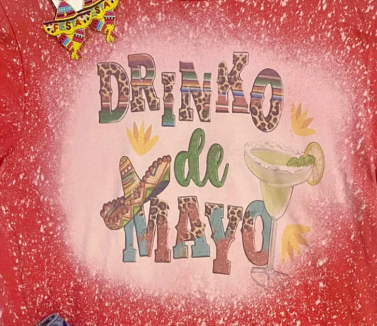 Women's Drinko De Mayo Bleached Graphic Tee