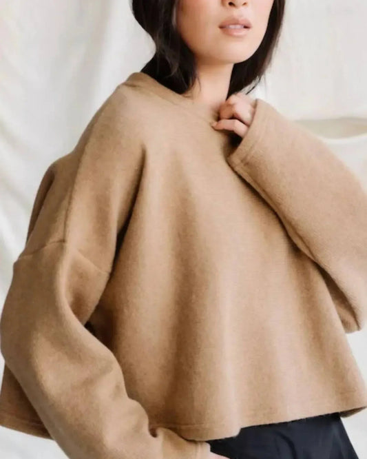 Cropped Crew Sweater