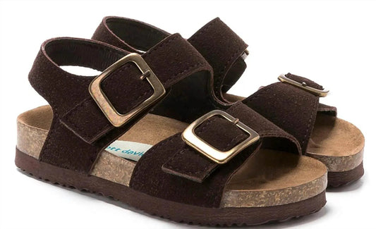 Boy's Lil Jack Suede Buckle Sandals