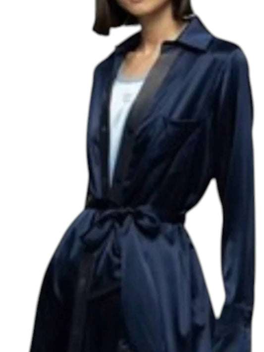 Chemise Detail En Cuir Robe