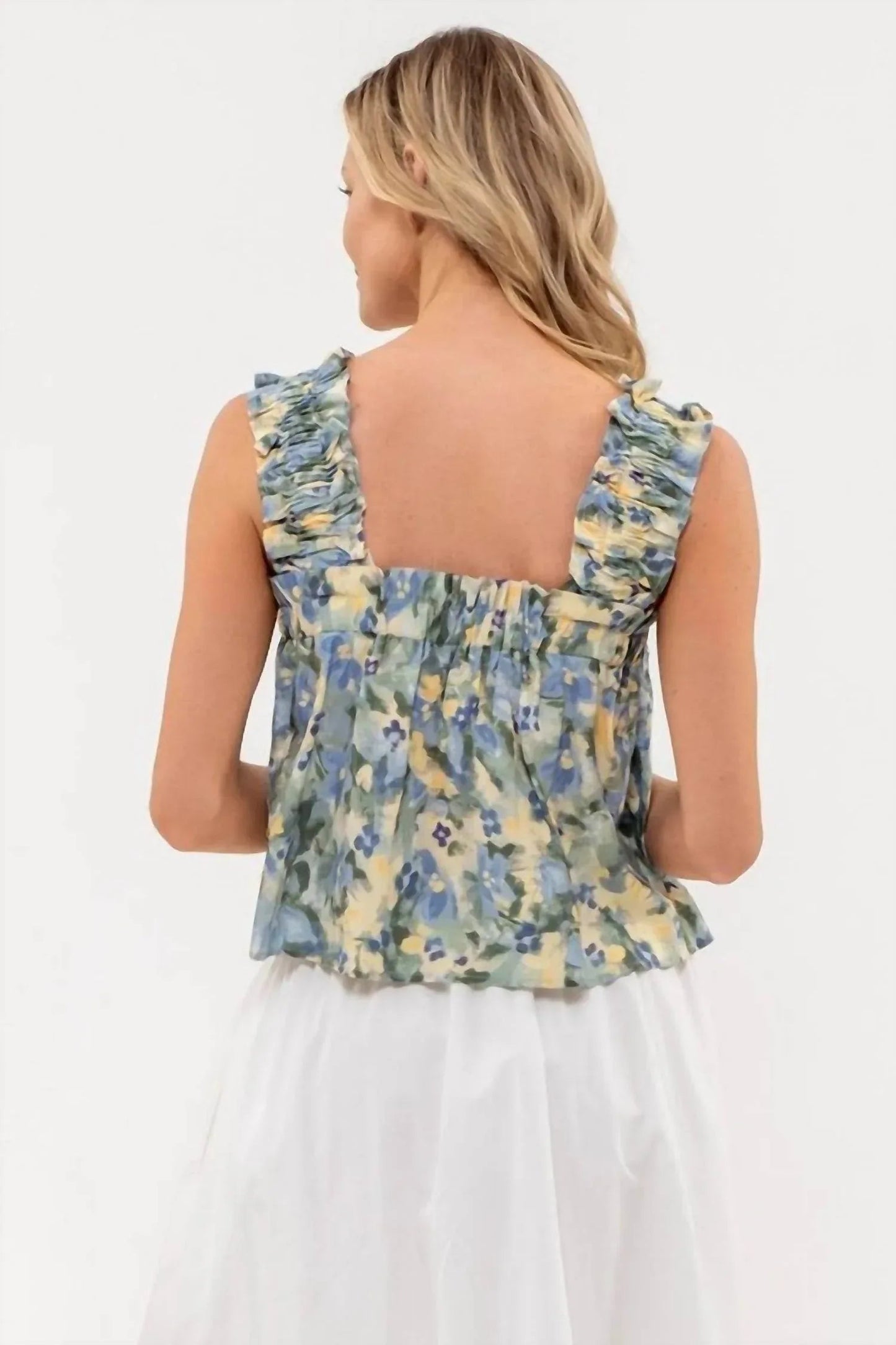 Daisy Water Color Tank Top