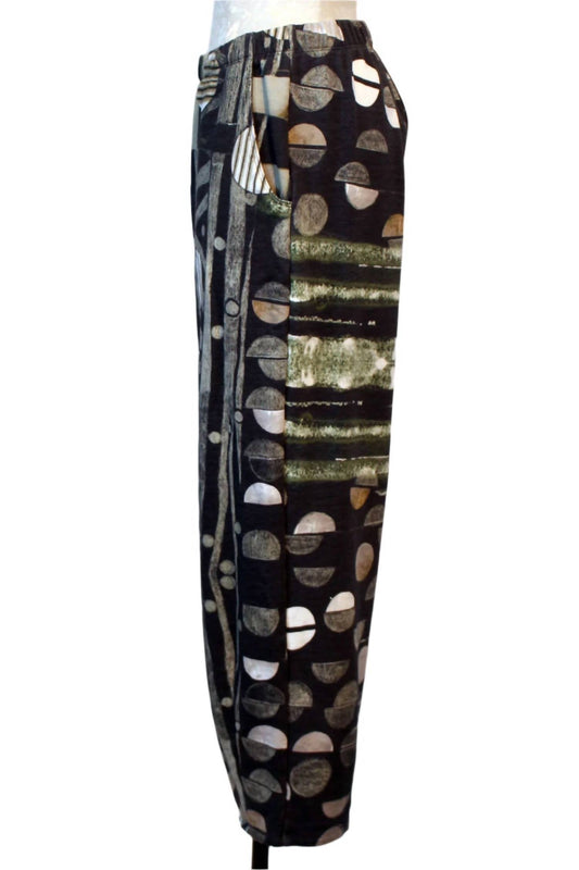 Women's Geometric Print Wide Leg Trouser Pant