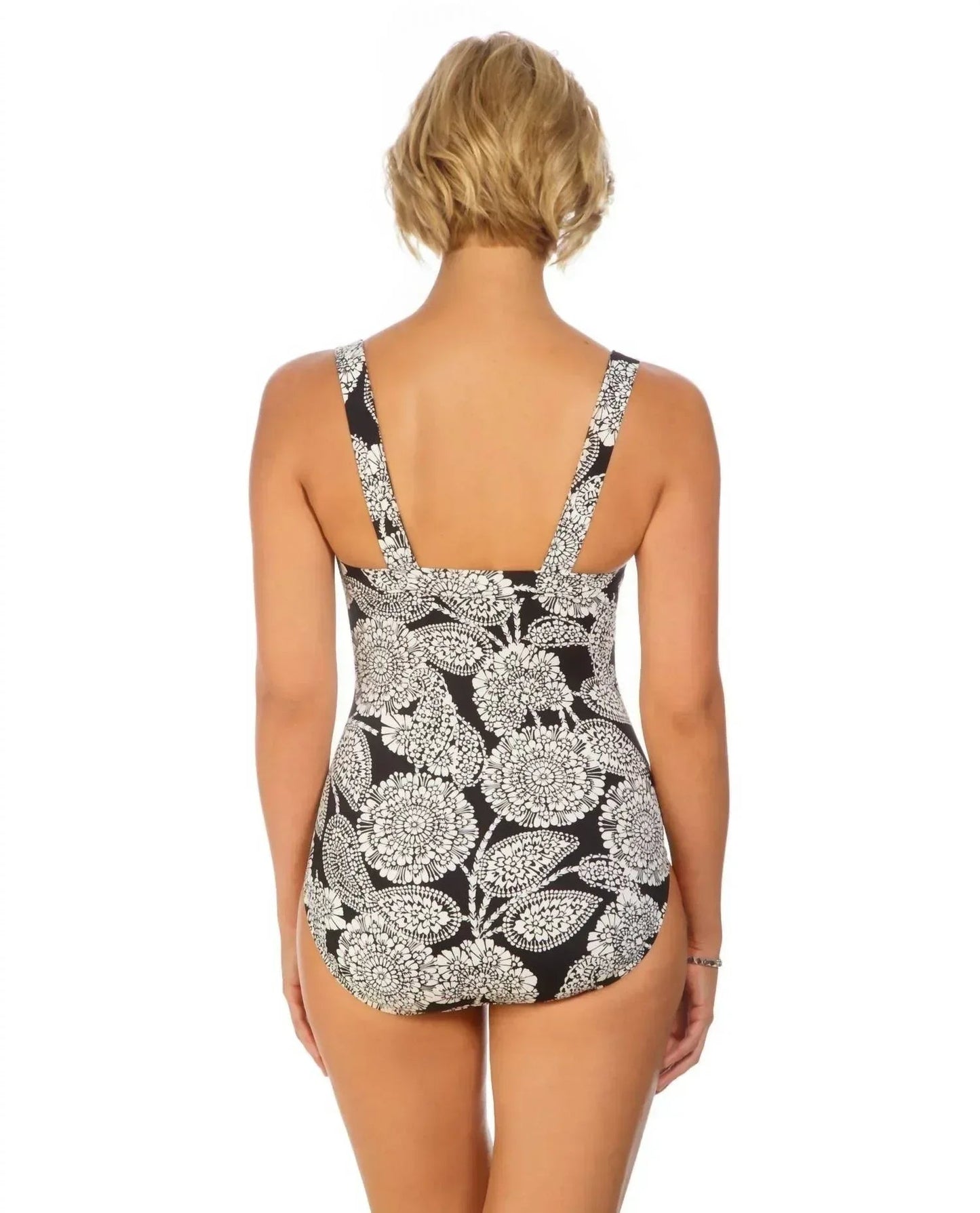 Lady Lace Surplice One Piece Swimsuit