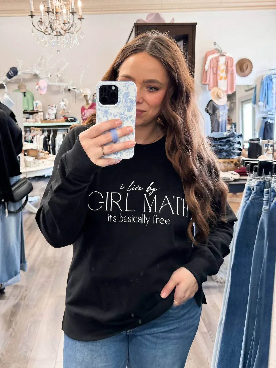 Girl Math Graphic Crewneck Sweatshirt