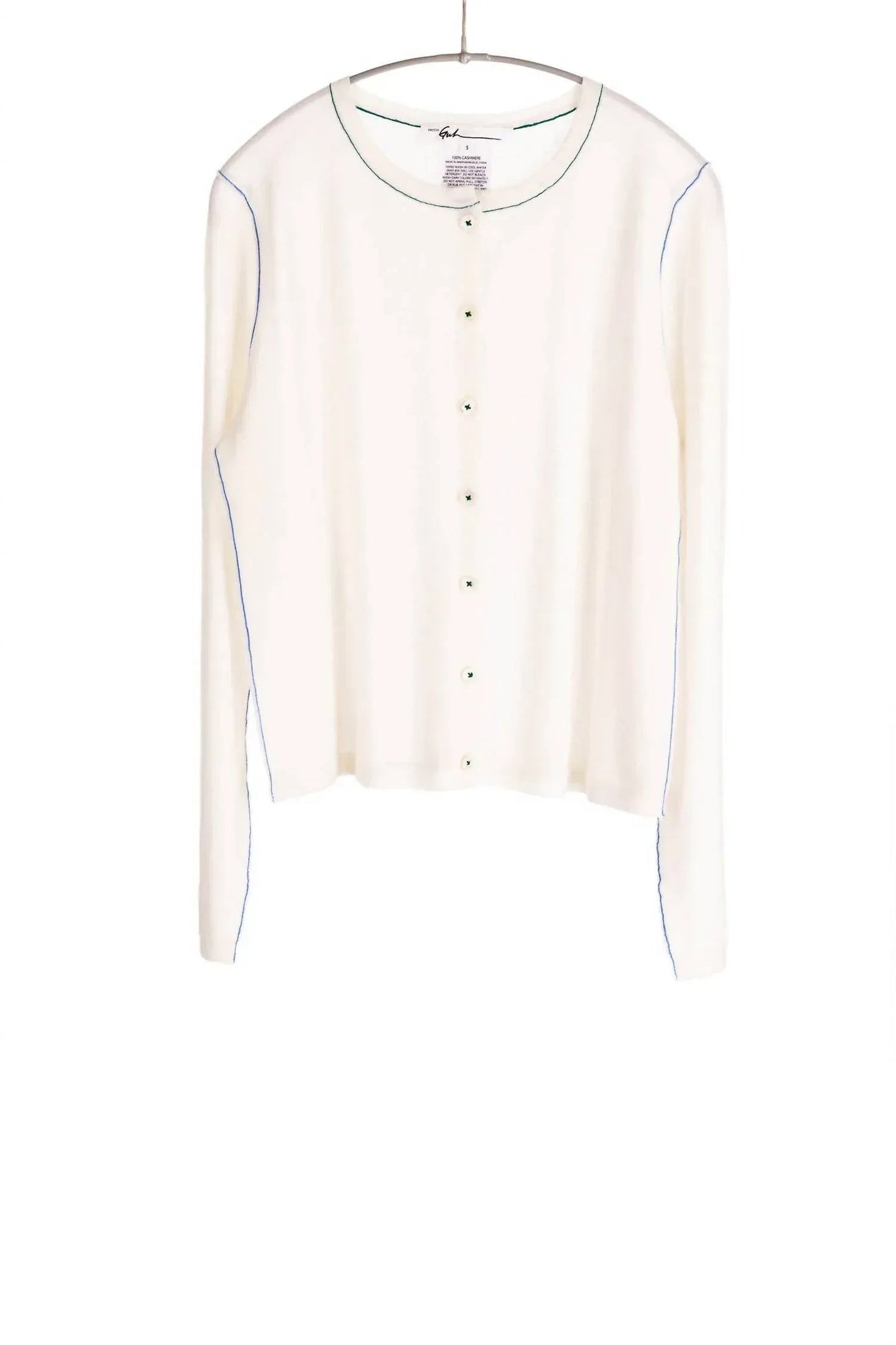Worsted Cashmere Crewneck Cardigan