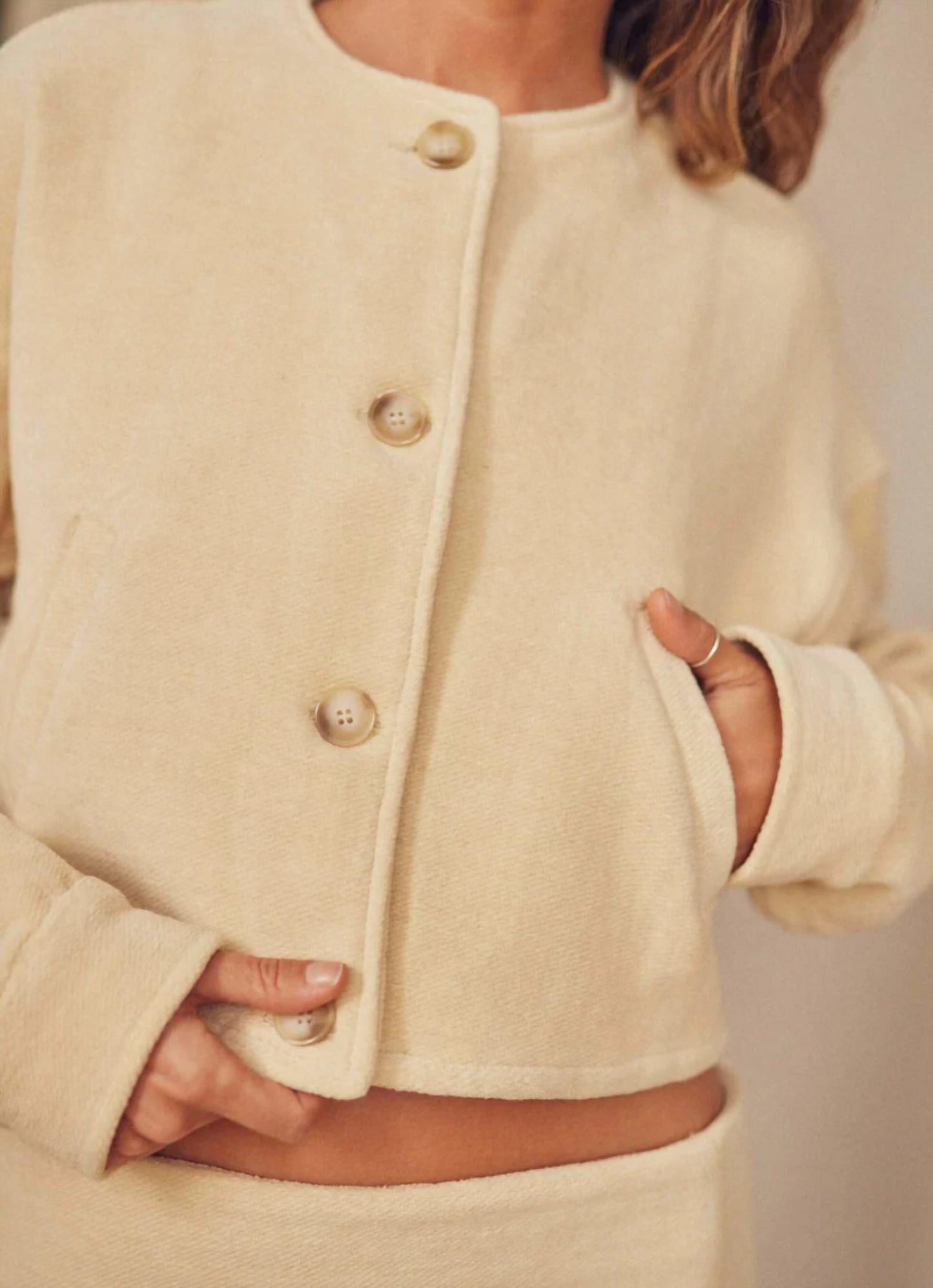 Crop-Jacke aus Bio-Baumwolle
