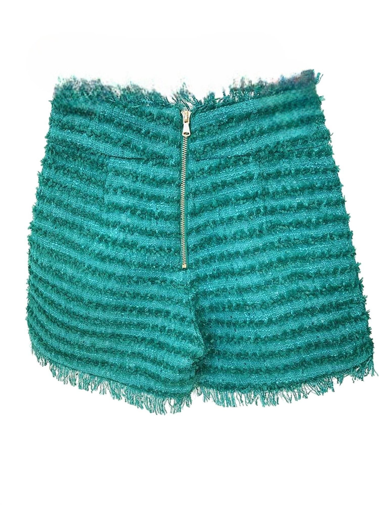 Nevaeh Tweed-Shorts mit hohem Bund