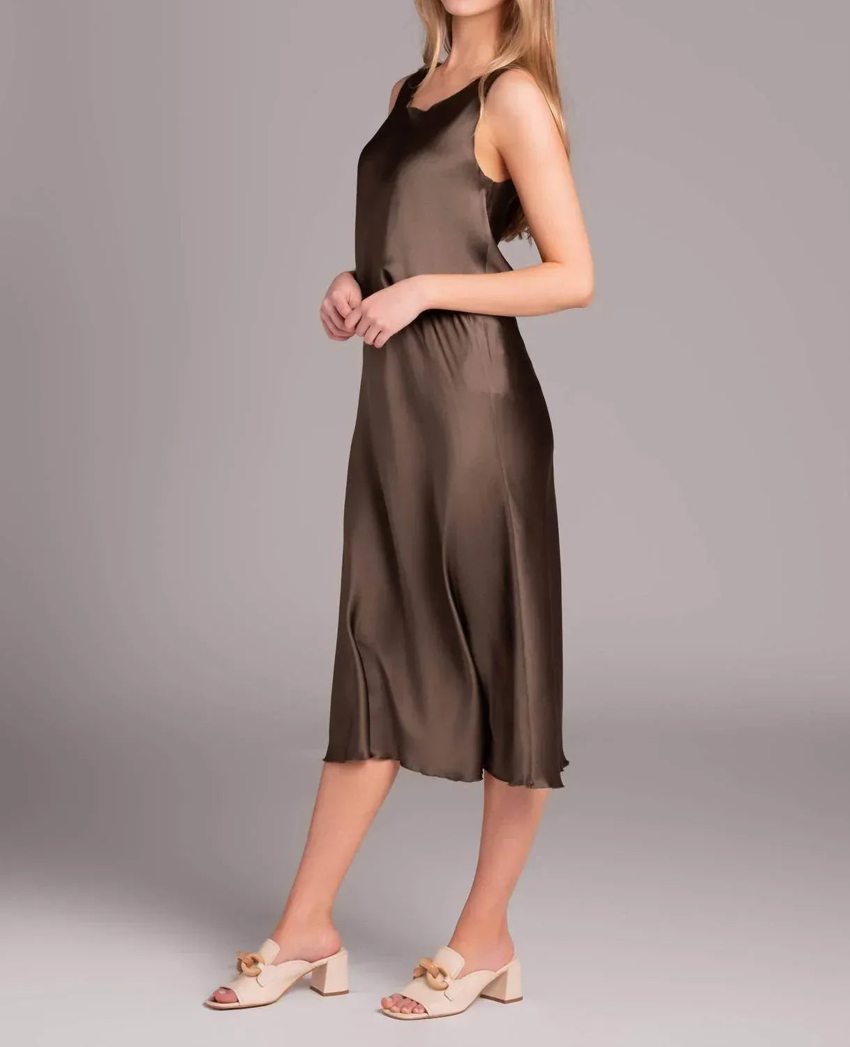 Silk Midi Skirt