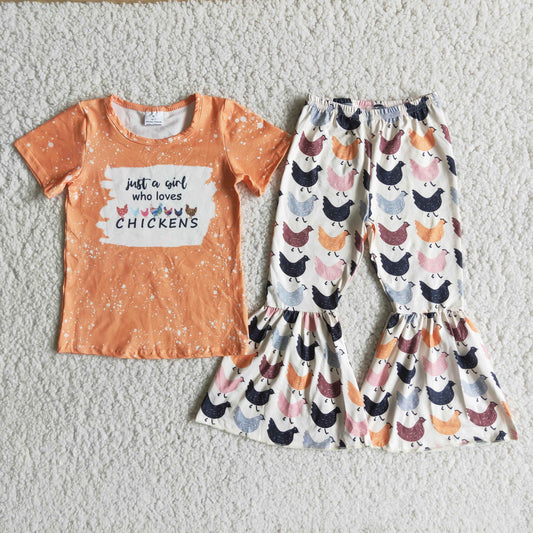 Einfach nur ein Mädchen, das Hühner liebt-Outfit
