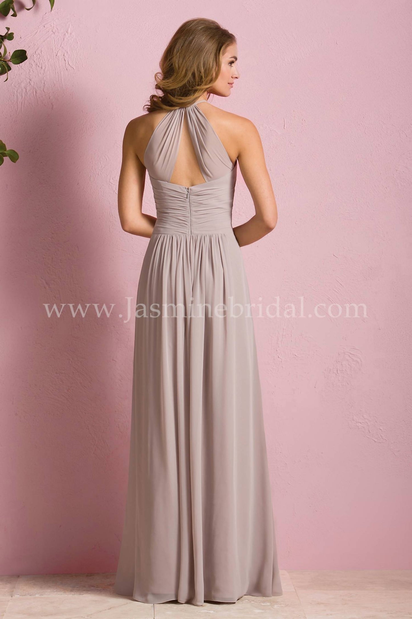 B2 Poly Chiffon Neckholderkleid
