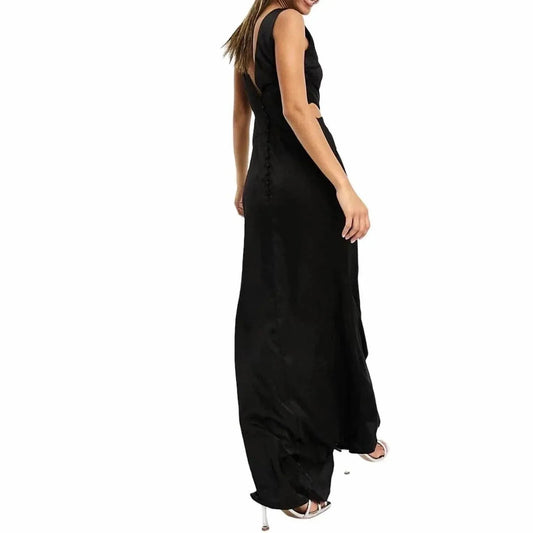 Deep V Back Maxi Dress