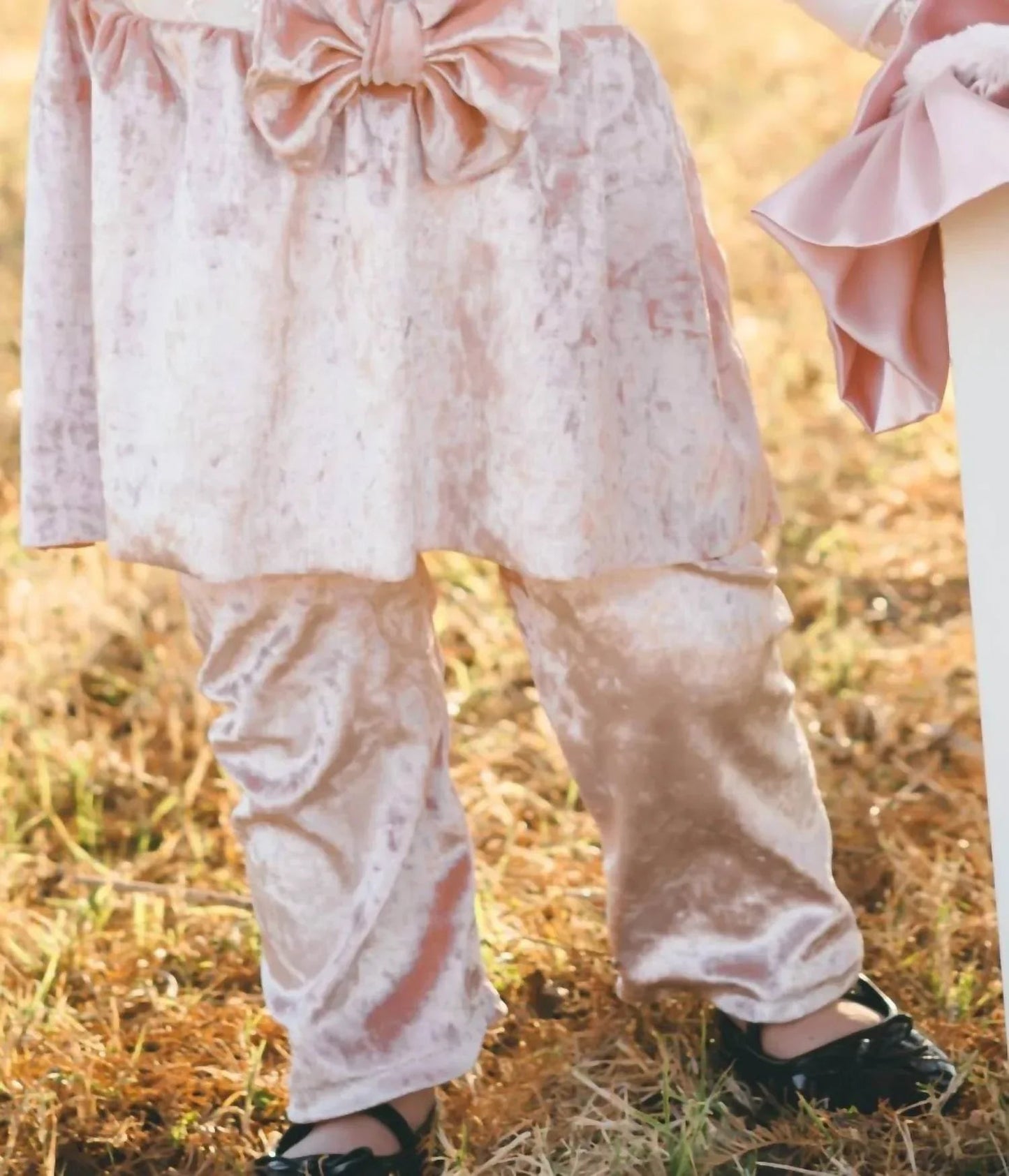 Baby Girls Velvet Pant And Velvet Top Set