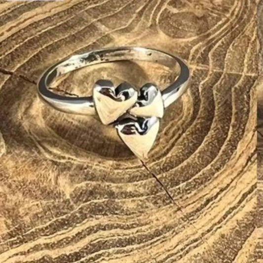 Women's Triple Heart Stacker Layer Ring