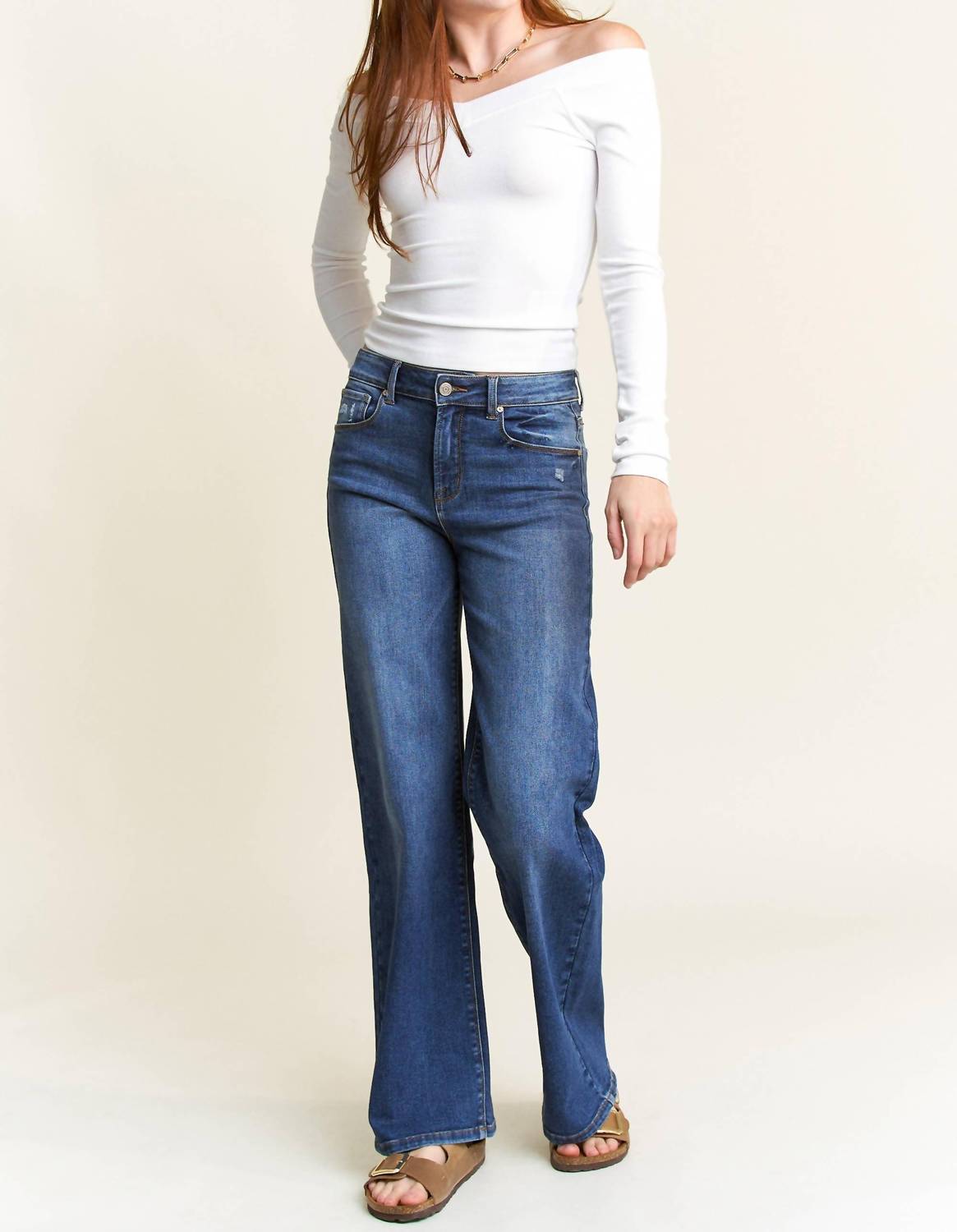High Rise Wide Leg Jeans