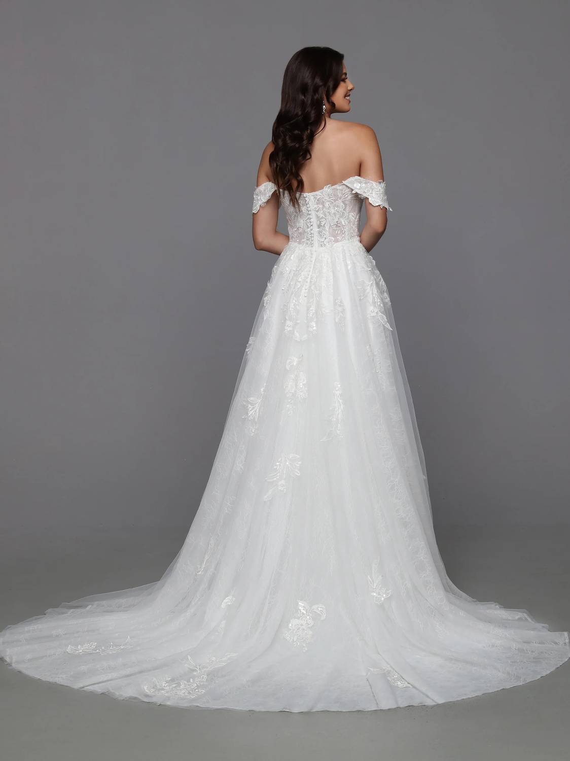 Schulterfreies Hochzeitskleid
