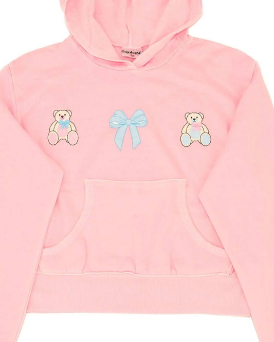 Mädchen-Kapuzenpullover Teagan Teddy mit Schleifentasche