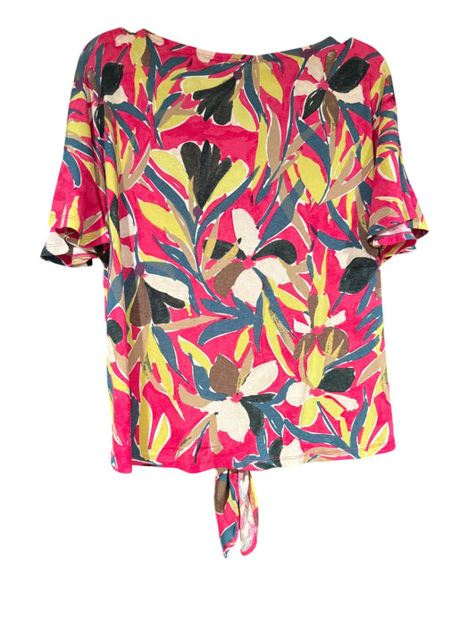 Women's Tie-hem Flutter Sleeve Top