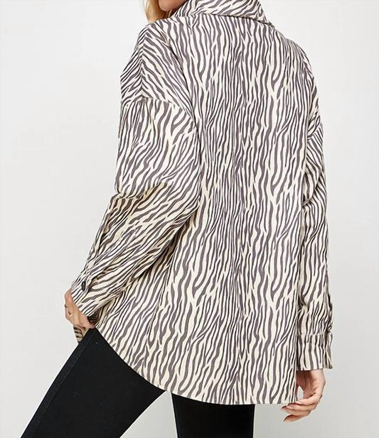 Animal Print Corduroy Jacket